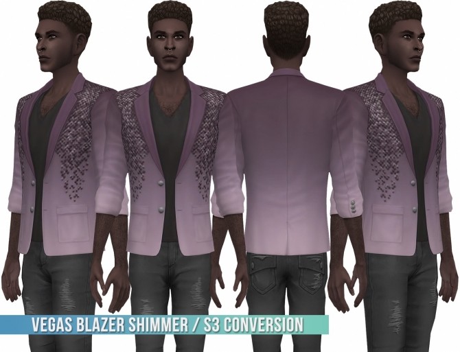 Sims 4 Vegas Blazer Shimmer S3 Conversion at Busted Pixels