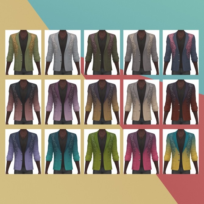 Sims 4 Vegas Blazer Shimmer S3 Conversion at Busted Pixels