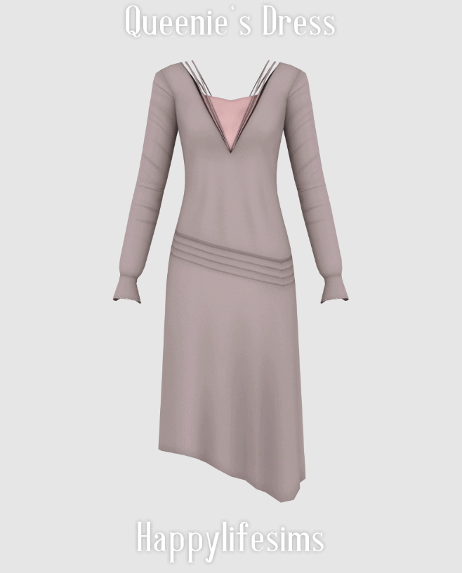 Sims 4 Queenie’s Dress at Happy Life Sims