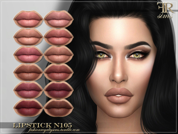Sims 4 FRS Lipstick N105 by FashionRoyaltySims at TSR