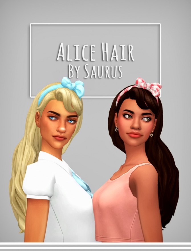 Sims 4 Alice Hair at Saurus Sims