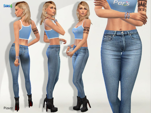 Sims 4 Ladies Jeans by pizazz at TSR