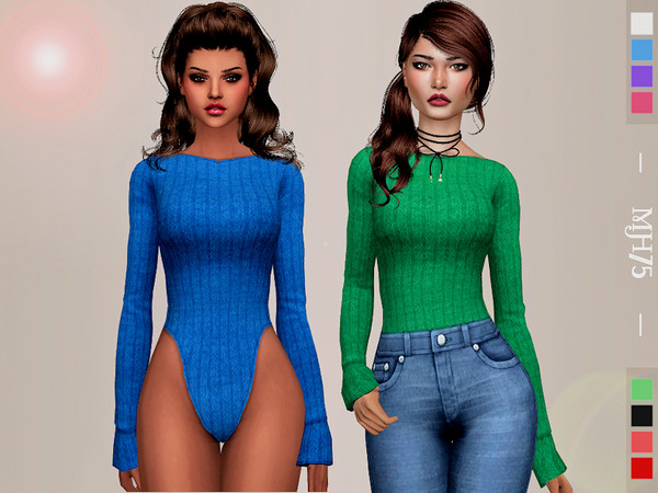 Sims 4 Soliya Bodysuit/Top by Margeh 75 at TSR