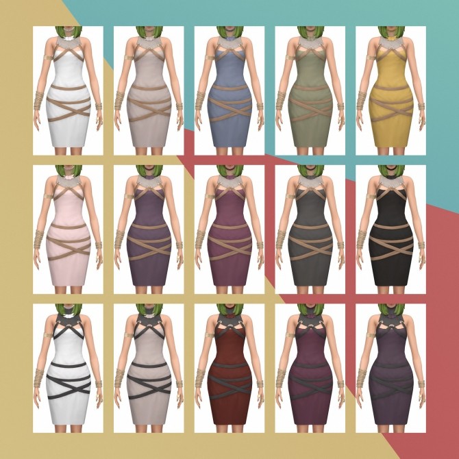 Gothic Dress Wrapped S3 Conversion at Busted Pixels » Sims 4 Updates