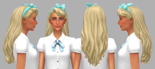 Sims 4 Alice Hair at Saurus Sims