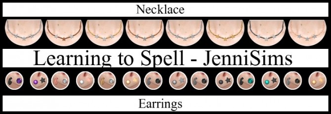 Sims 4 Base Game Compatible Earrings & Necklace at Jenni Sims