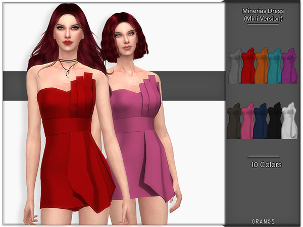 Sims 4 Minerias Dress (Mini Version) by OranosTR at TSR