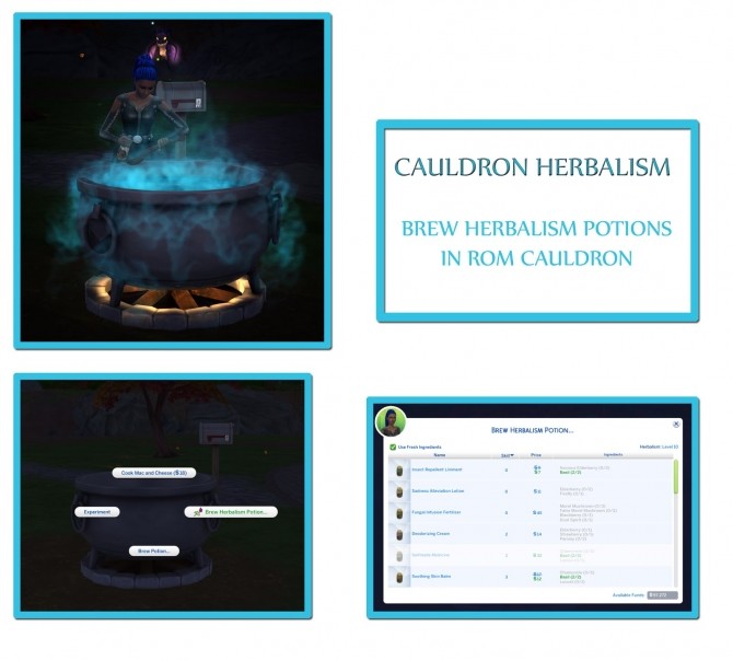 Sims 4 CAULDRON HERBALISM at Icemunmun