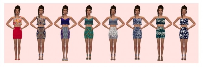 Sims 4 FLUTTER TOP & SKIRT at Sims4Sue