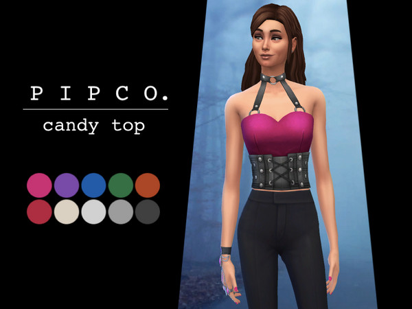 Sims 4 Candy top by Pipco at TSR