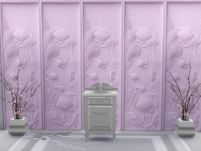 Sims 4 3D fish wall paint at Trudie55