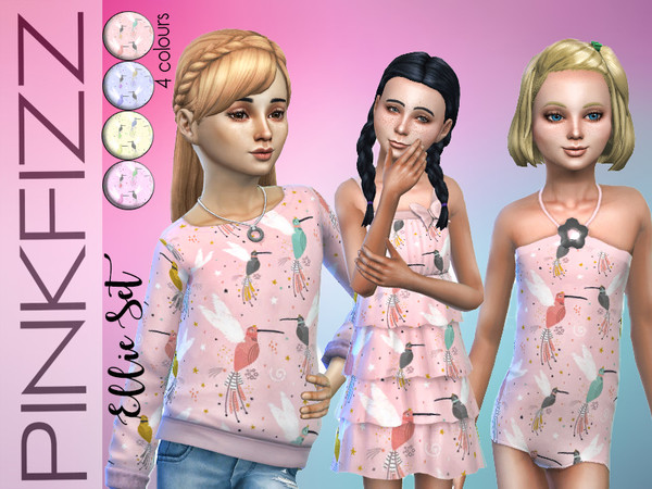 Sims 4 Ellie Set by Pinkfizzzzz at TSR