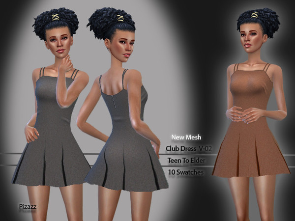 Sims 4 Club Dress V 02 by pizazz at TSR