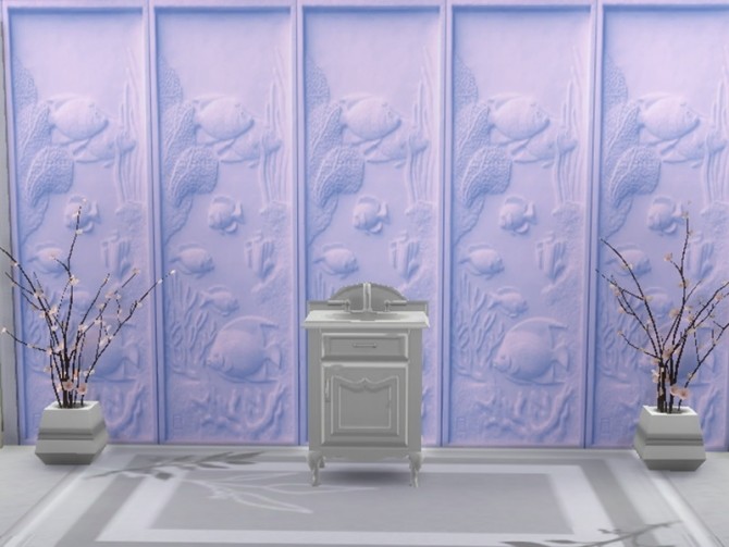 Sims 4 3D fish wall paint at Trudie55