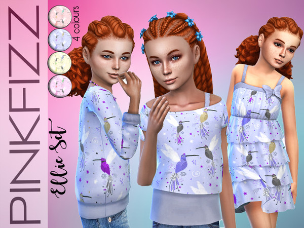 Sims 4 Ellie Set by Pinkfizzzzz at TSR