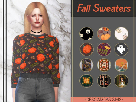 Fall Sweaters by DescargasSims at TSR