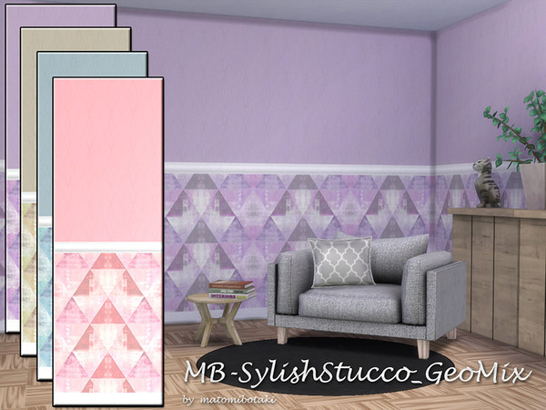 Sims 4 MB Sylish Stucco GeoMix by matomibotaki at TSR