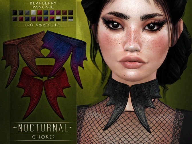 Nocturnal choker at Blahberry Pancake » Sims 4 Updates