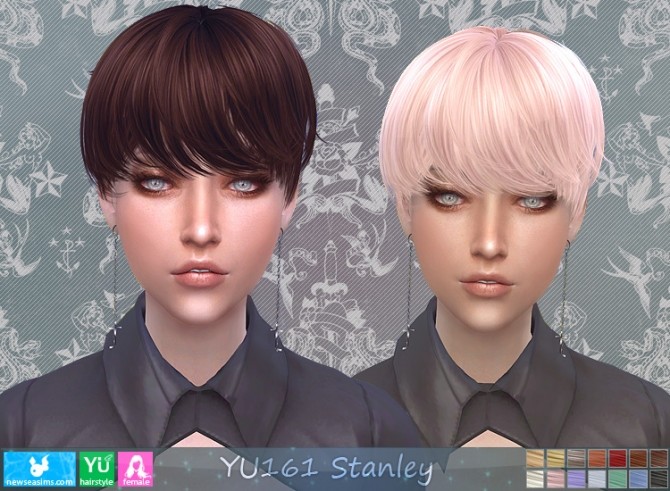 Sims 4 YU161 Stanley hair F (P) at Newsea Sims 4