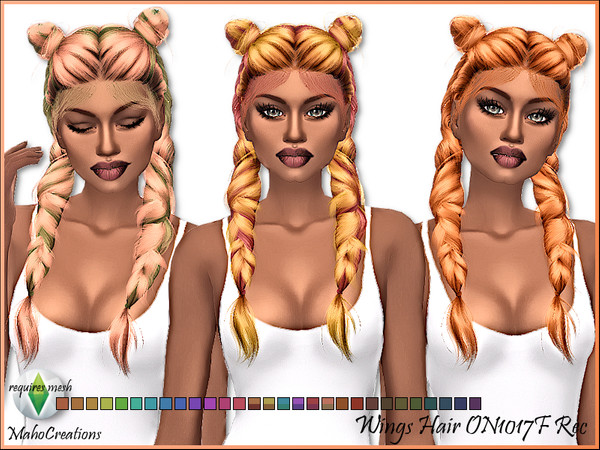 Sims 4 Wings Hair ON1017F Recolor by MahoCreations at TSR