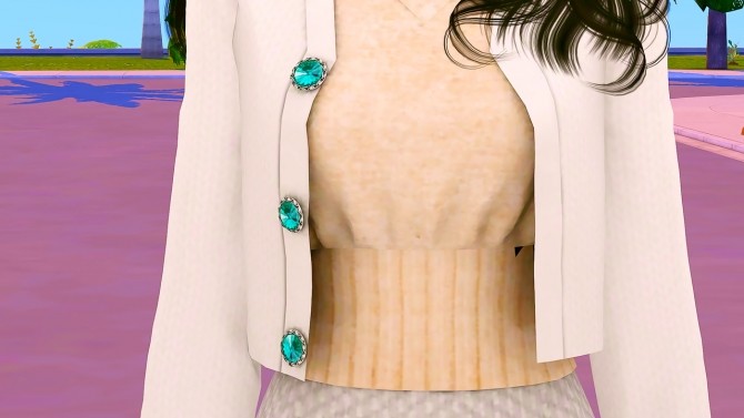 Sims 4 Bijou button Cardigan DR at RIMINGs