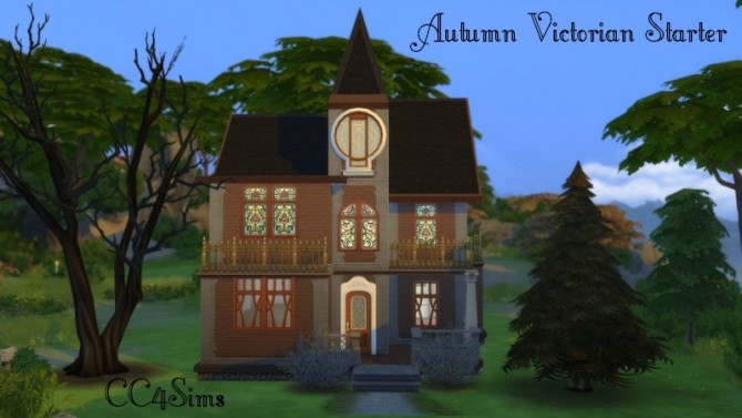Sims 4 Autumn Victorian house by Christine at CC4Sims