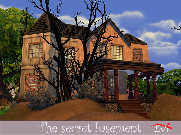 Sims 4 The Secret Basement house by evi at TSR