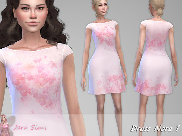 Sims 4 Dress Nora 1 by Jaru Sims at TSR