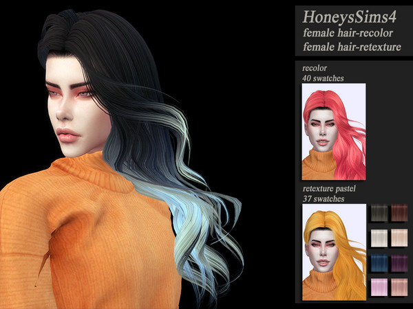 Sims 4 HoneysSims4 Hair Retexture Skysims 252 by Jenn Honeydew Hum at TSR