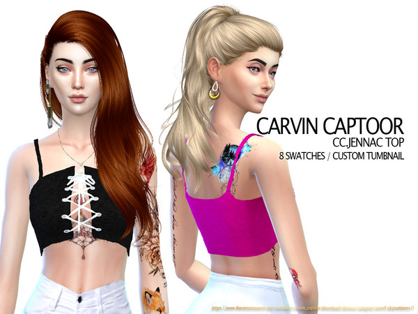 Sims 4 JennaC top KL by carvin captoor at TSR