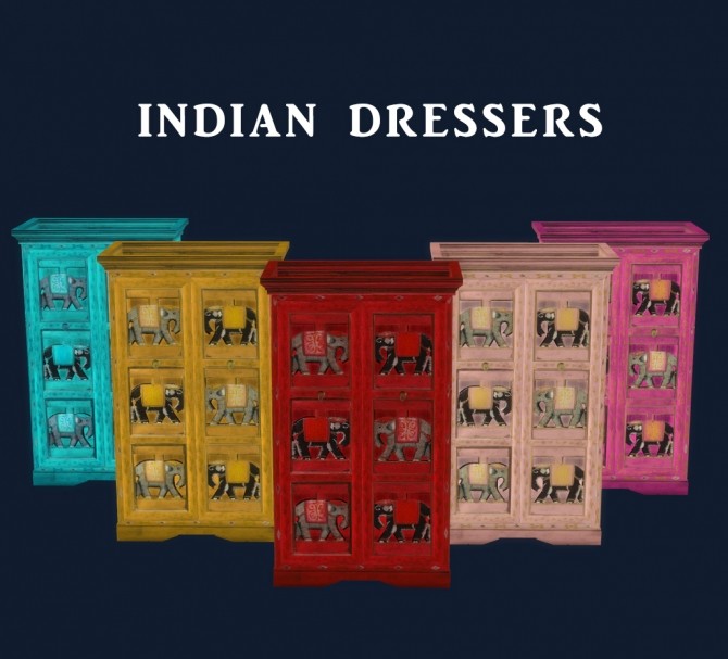 Sims 4 Indian Dressers at Leo Sims