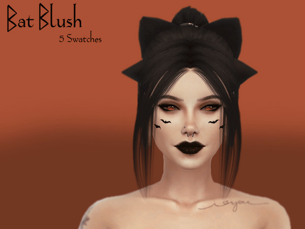 Sims 4 Bat Blush by Reevaly at TSR