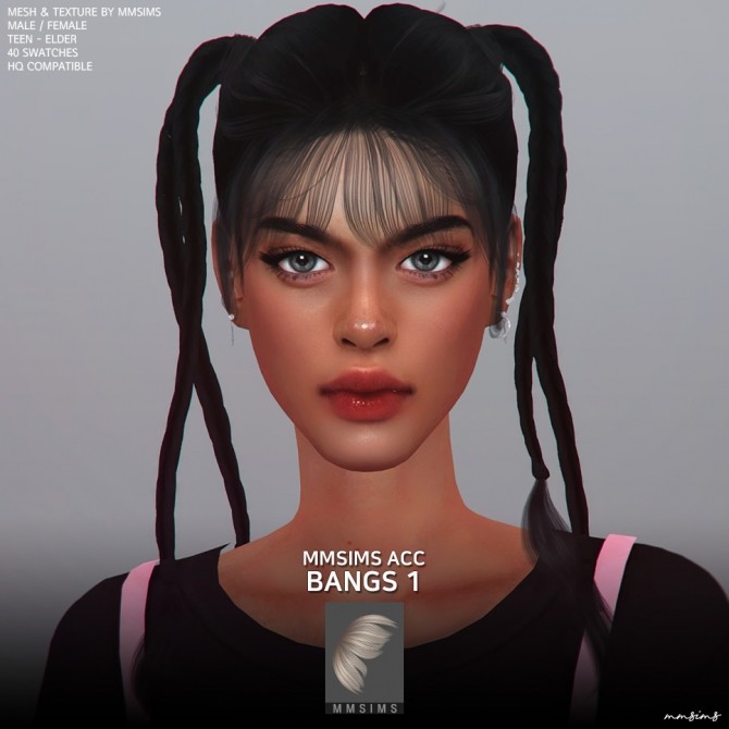 Sims 4 Bangs 1﻿ hairstyle at MMSIMS
