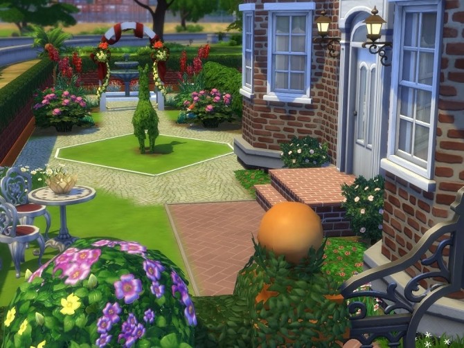 Sims 4 White Roses Cottage at KyriaT’s Sims 4 World