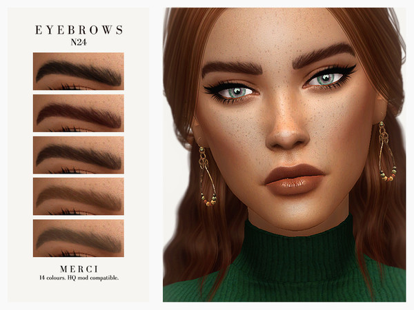 Sims 4 Eyebrows N24 by Merci at TSR