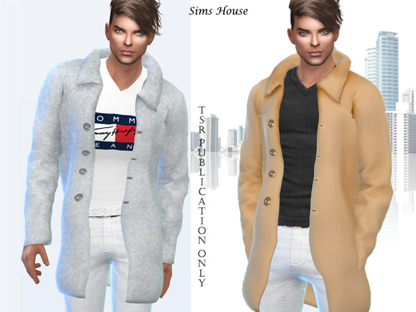 Sims 4 Mens coat winter by Sims House at TSR