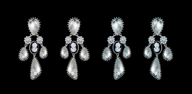 Sims 4 Vintage halloween jewel drop earring at Bedisfull – iridescent
