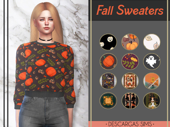Sims 4 Fall Sweaters at Descargas Sims