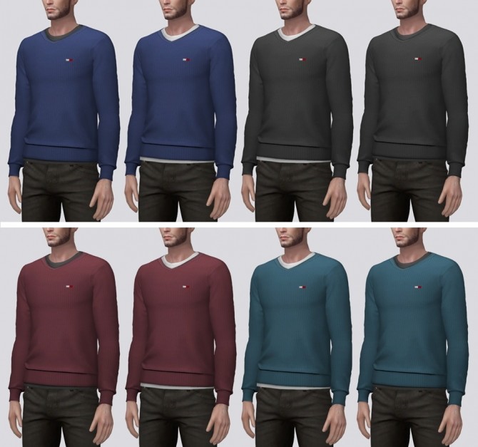 Sims 4 TH V Neck Sweater (P) at Darte77