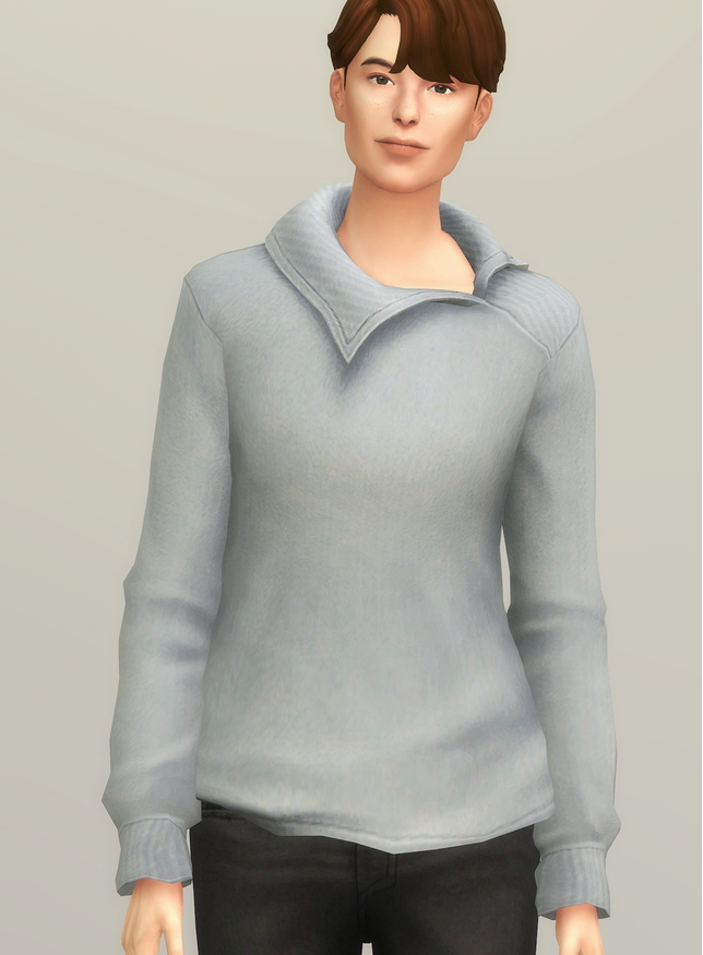 Side Neck Sweater Edit F at Rusty Nail » Sims 4 Updates