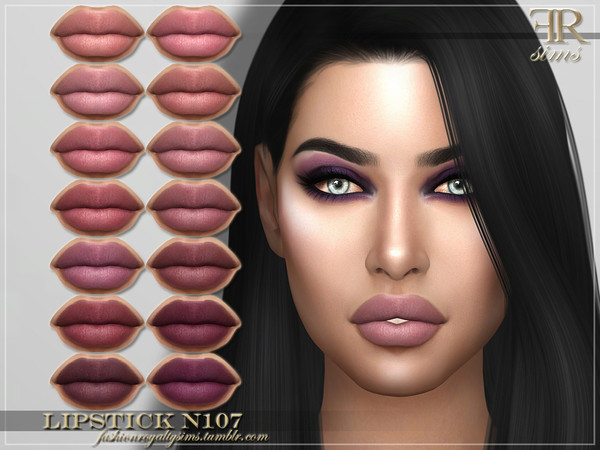 Sims 4 FRS Lipstick N107 by FashionRoyaltySims at TSR