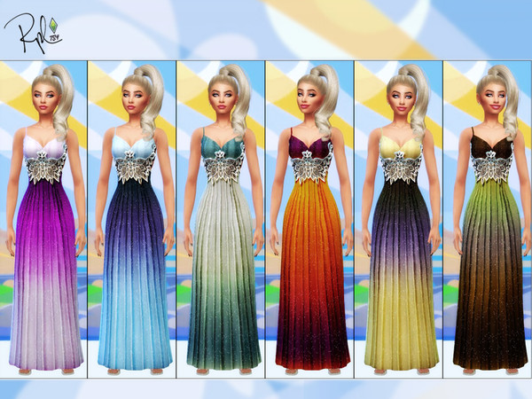 Sims 4 Dream Maxi Dress by RobertaPLobo at TSR