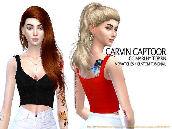 Sims 4 Marlhy Top RN by carvin captoor at TSR