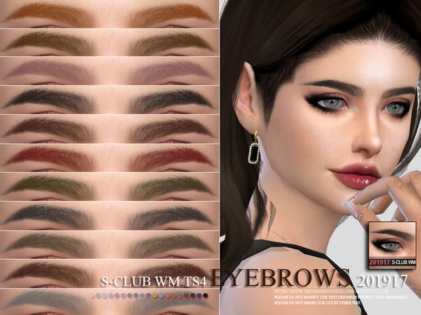 Sims 4 Eyebrows 201917 by S Club WM at TSR