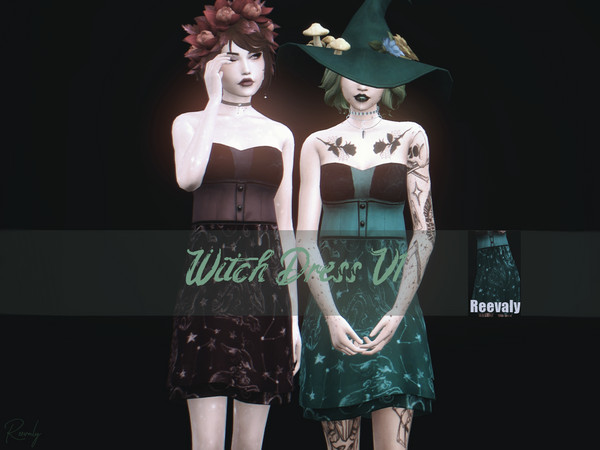 Sims 4 Witch Dress V1 by Reevaly at TSR