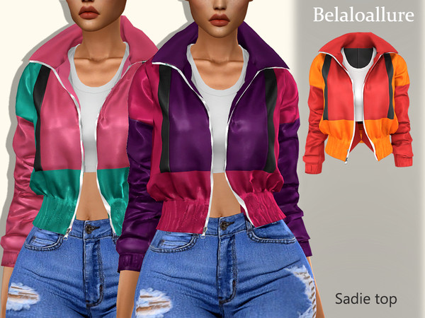 Sims 4 Belaloallure Sadie top by belal1997 at TSR