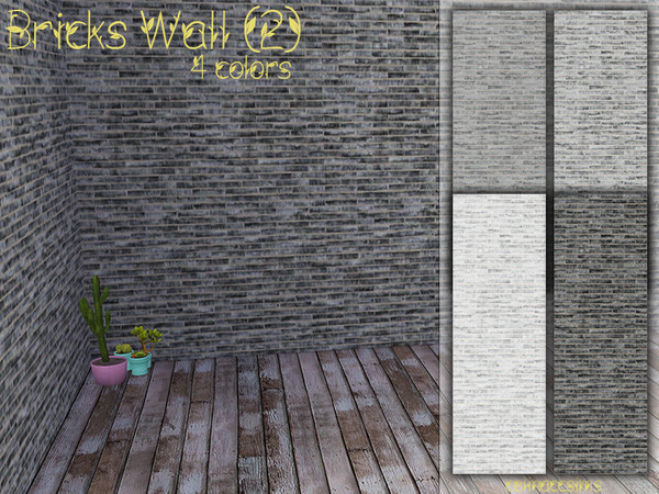 Sims 4 Bricks Wall 02 at Celinaccsims