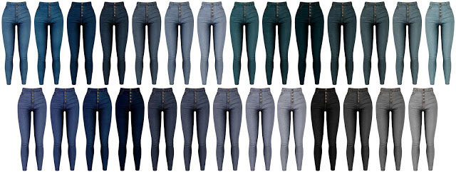 Sims 4 Button up skinny jeans at LazyEyelids