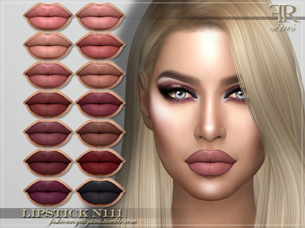 Sims 4 FRS Lipstick N111 by FashionRoyaltySims at TSR