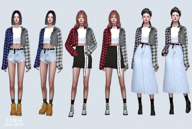 Crop Stylish Open Shirts P At Marigold Sims 4 Updates